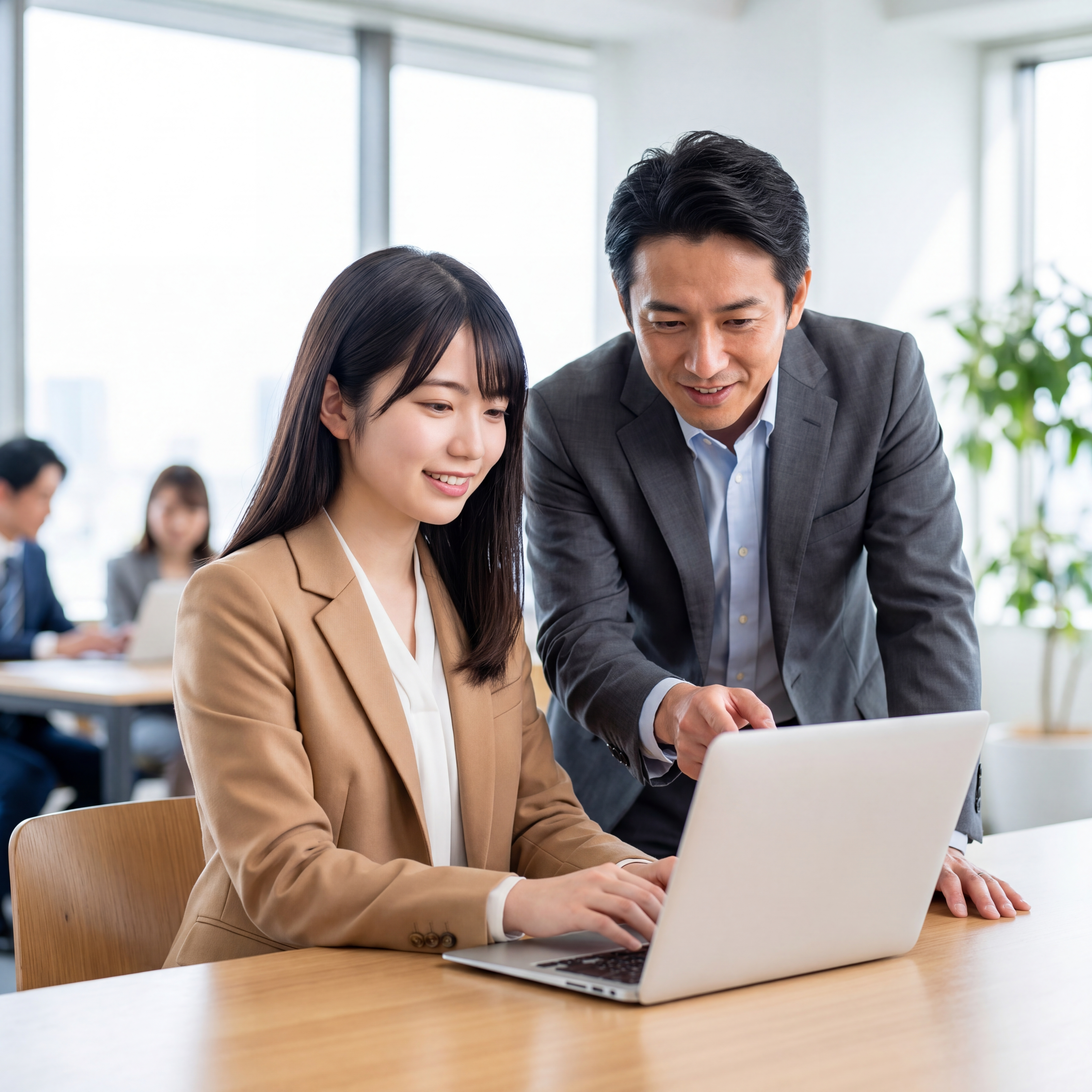1 年で起業 / 副業の基礎が一巡するを表現する 20-30 代会社員のキャリアシーン