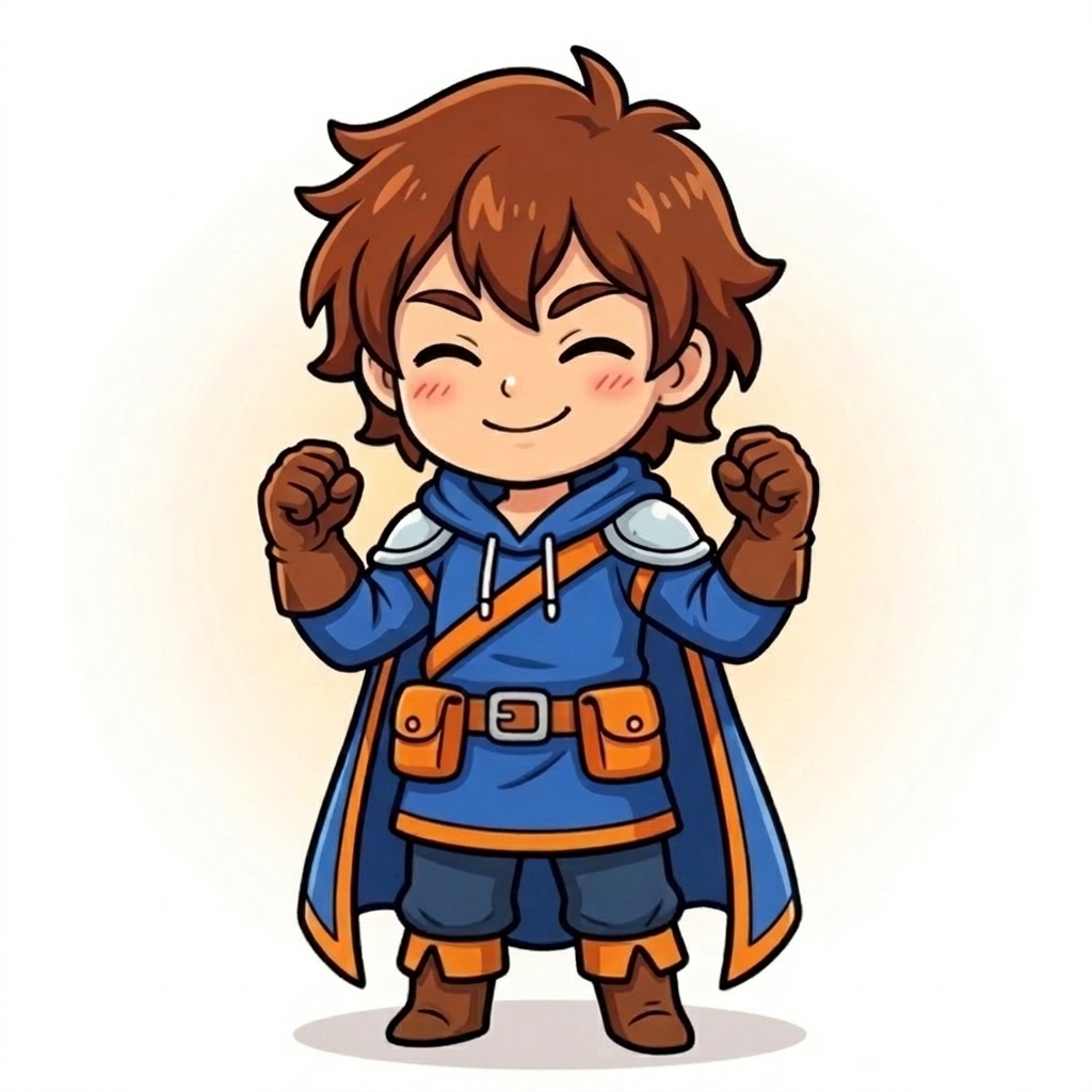 勇者（Yuuki）— 笑顔ポーズ